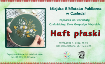 Haft płaski -  warsztaty rękodzieła